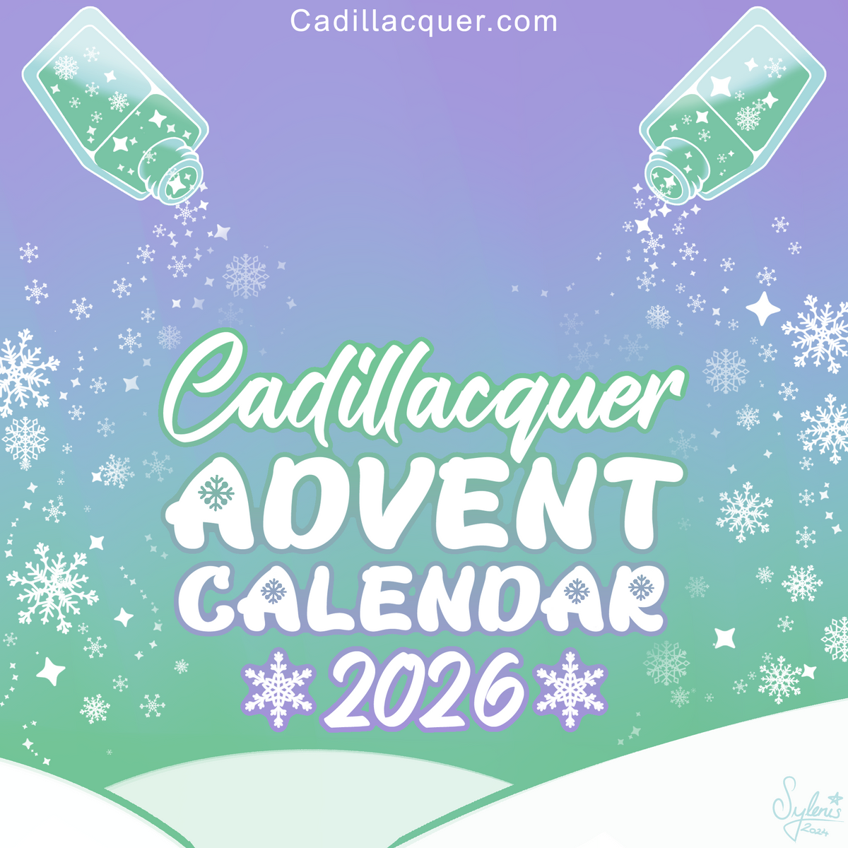 Cadillacquer Advent Calendar 2026 with 12 surprise full-size nail polish shades, opened December 13 to December 24