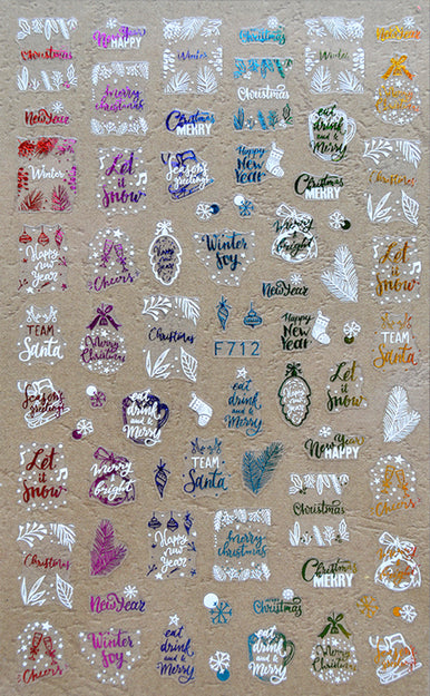 Let It Snow (Rainbow) Nail Sticker