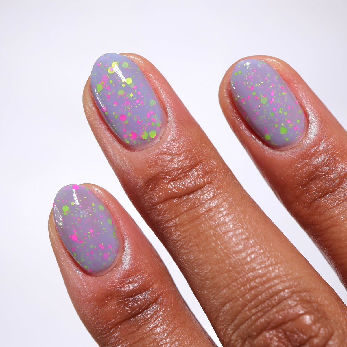 Cadillacquer Magical Creatures glitter nail polish swatch in daylight