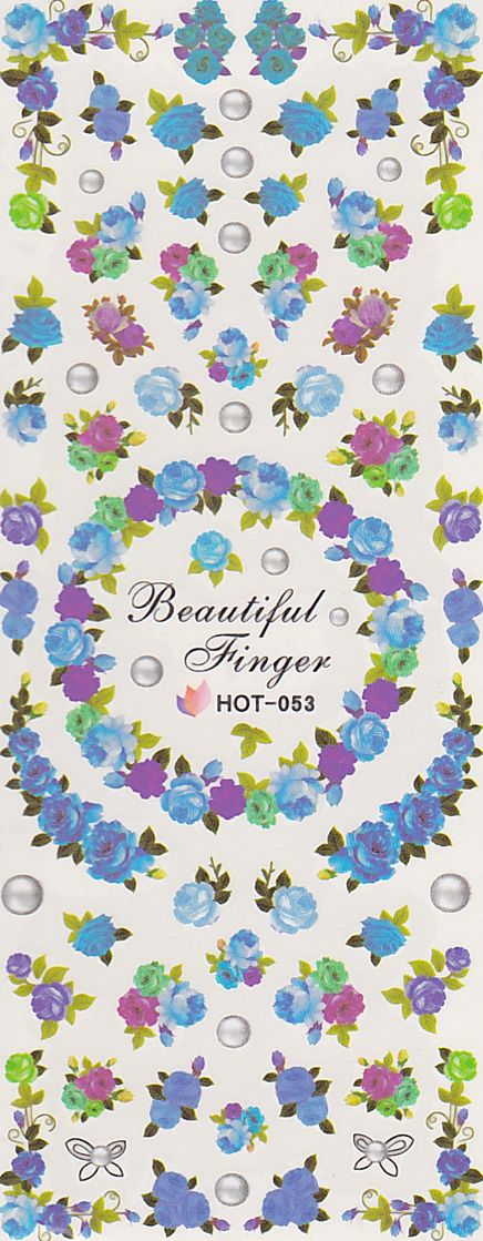 Roses Large Sheet Water Decal
