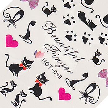 Cats and Bows Large Sheet Water Decal