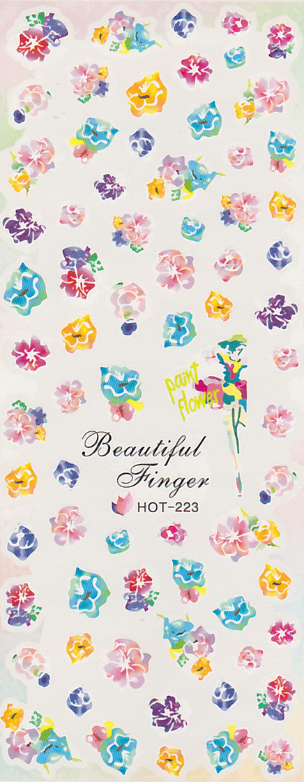 Water Colour Flowers Large Sheet Water Decal