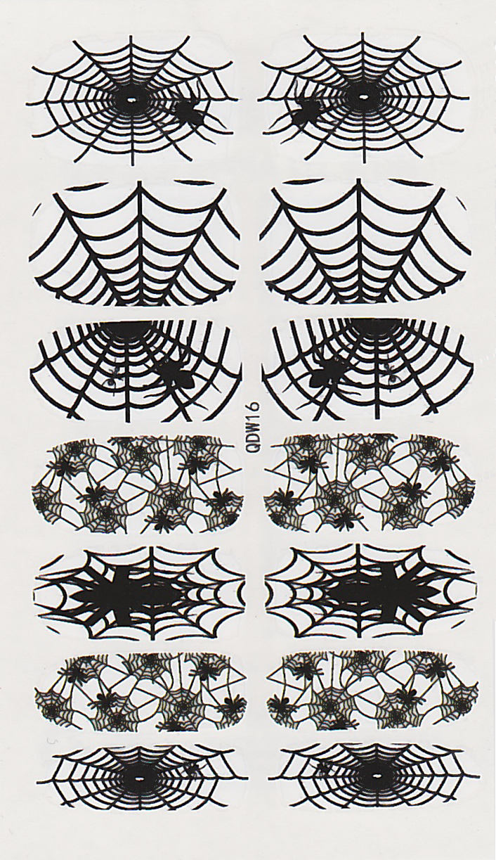 Halloween Spiderweb Full Nail Water Decal