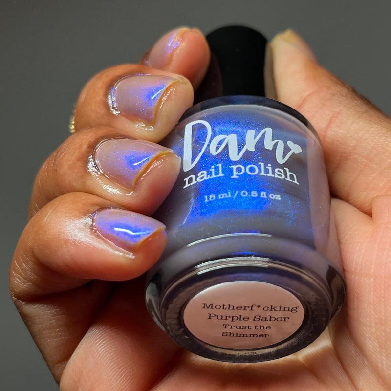 Dam Nail Polish - Trust The Shimmer Collection - Motherf*cking Purple Saber