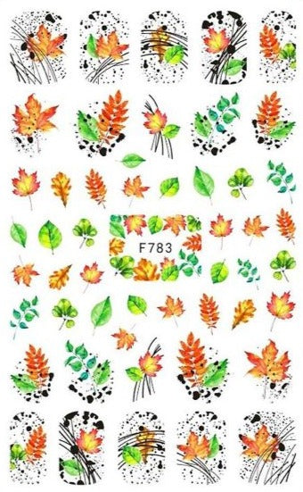 Watercolour Fall Leaves Nail Sticker