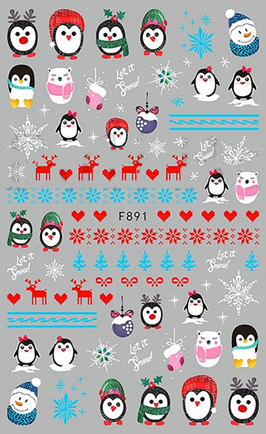 Winter Friends Nail Sticker
