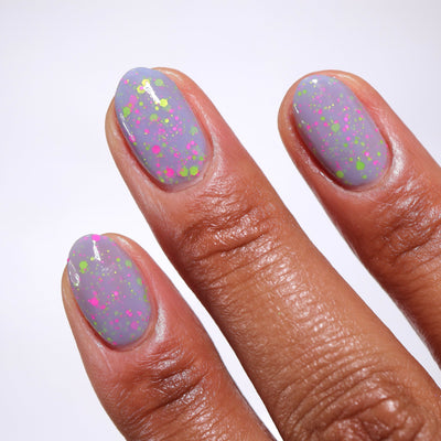 Cadillacquer Magical Creatures glitter nail polish swatch in daylight