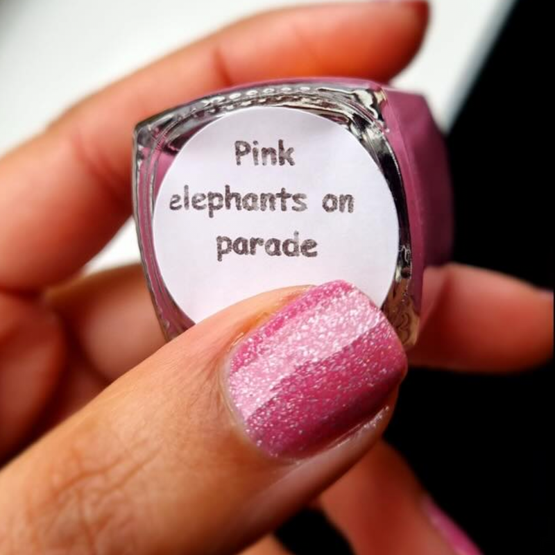 Danglefoot Polish - Pastel Crellies - Pink Elephants on Parade