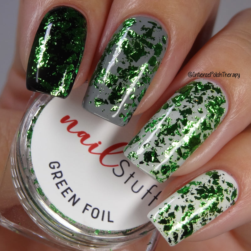 NailStuff - Green Metallic Foil Flakes