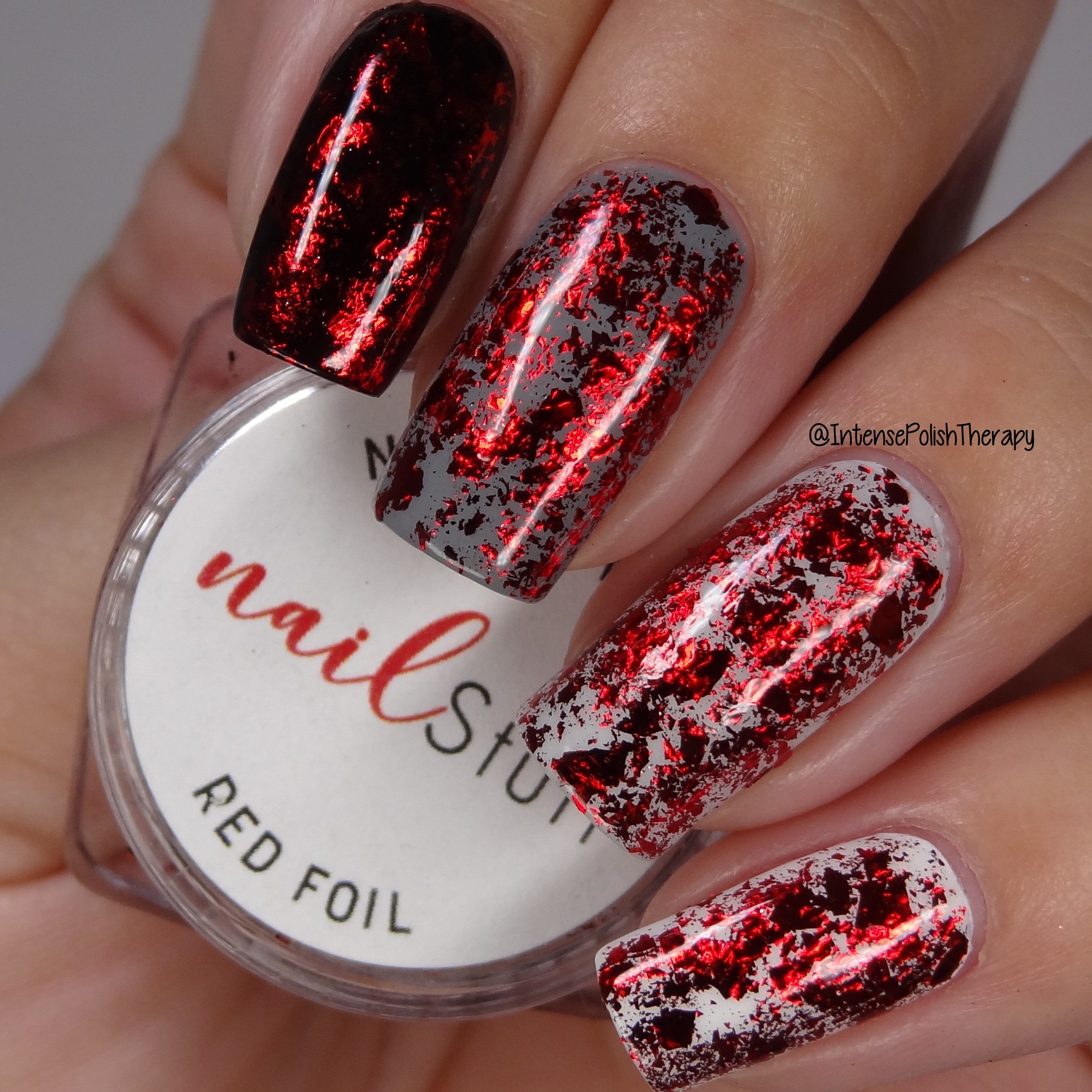NailStuff - Red Metallic Foil Flakes