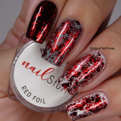 NailStuff - Red Metallic Foil Flakes