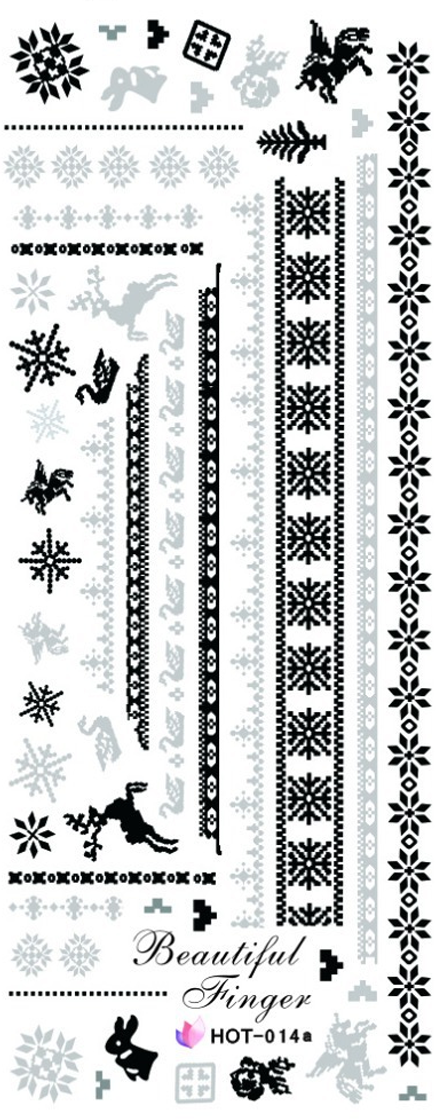 Christmas Fair Isle Large Sheet Water Decal