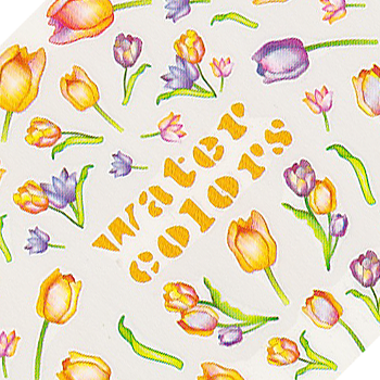 Golden Tulips Large Sheet Water Decal
