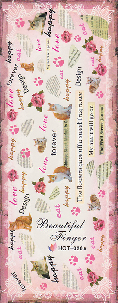 Cats and Newsprint Water Decal