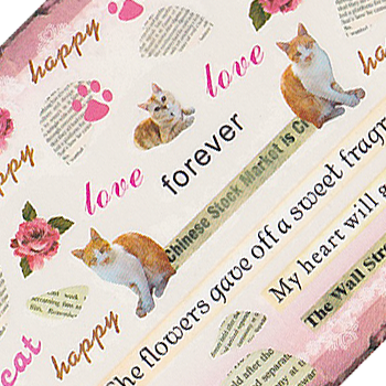 Cats and Newsprint Water Decal