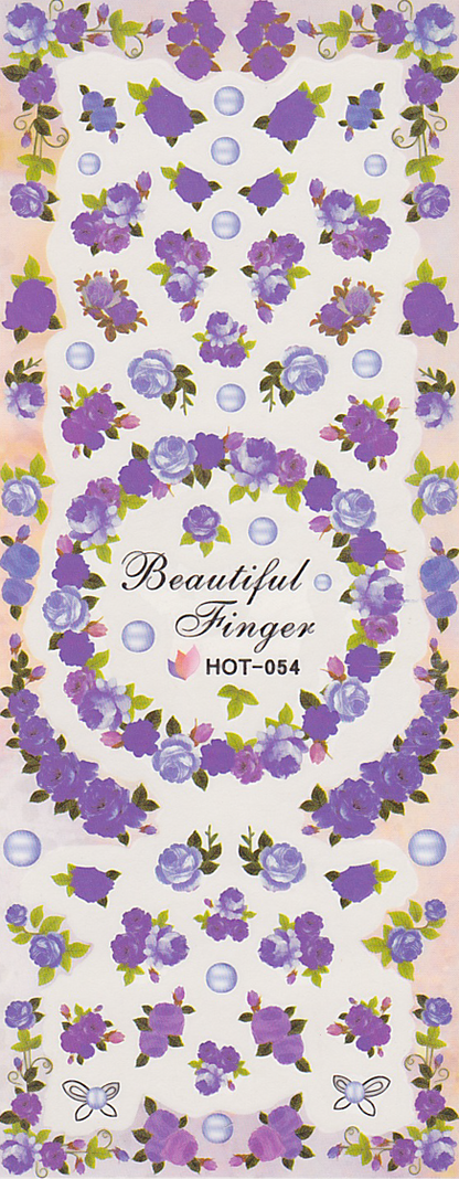 Roses Large Sheet Water Decal