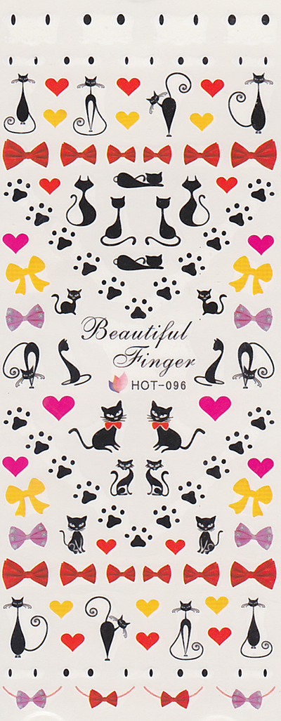 Cats and Bows Large Sheet Water Decal