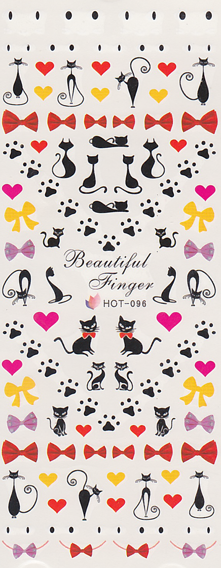 Cats and Bows Large Sheet Water Decal