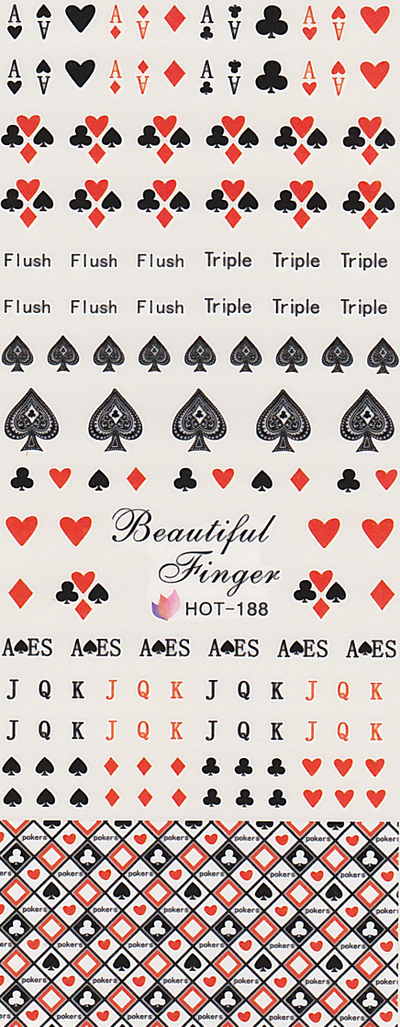 Poker and Vegas Water Decal