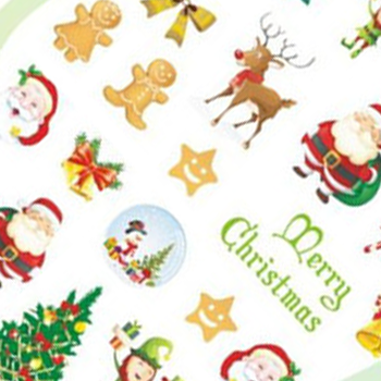 Christmas Santa Reindeer Gingerbread Water Decal