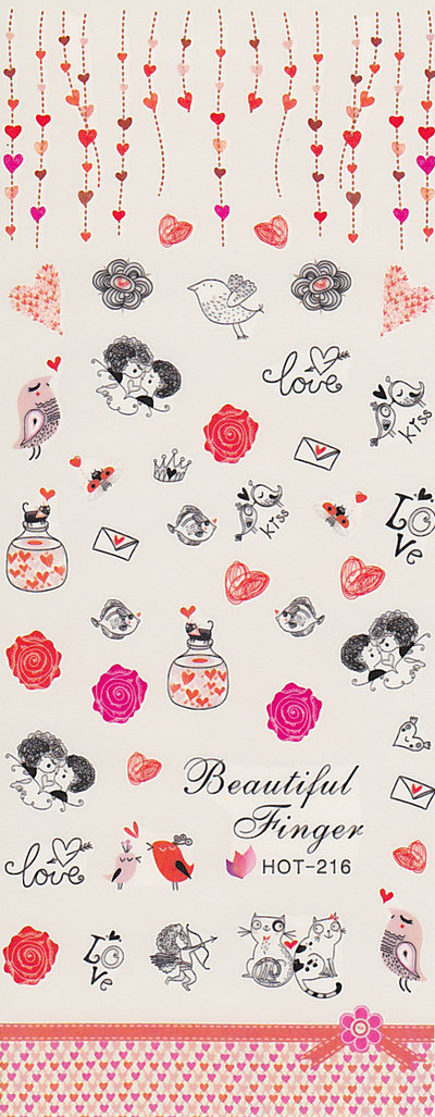 Valentine's Hearts Water Decal