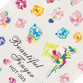 Water Colour Flowers Large Sheet Water Decal