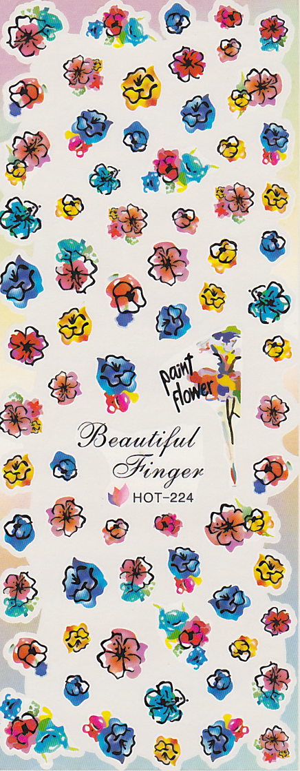 Water Colour Flowers Large Sheet Water Decal