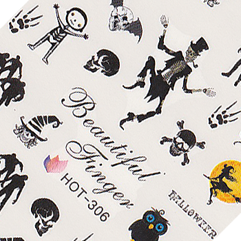 Halloween Zombie and Skeleton Water Decal