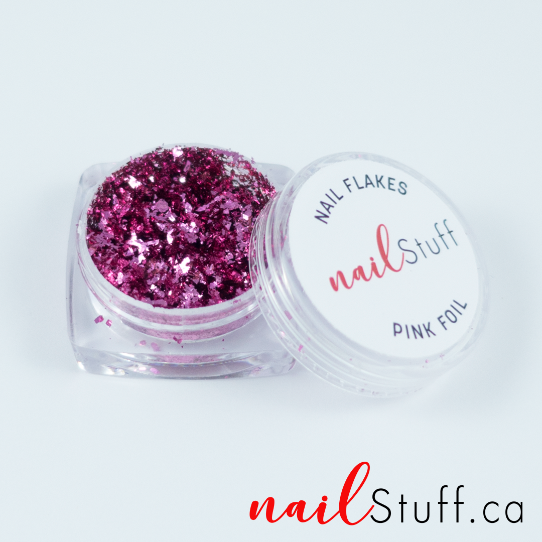 NailStuff - Pink Metallic Foil Flakes