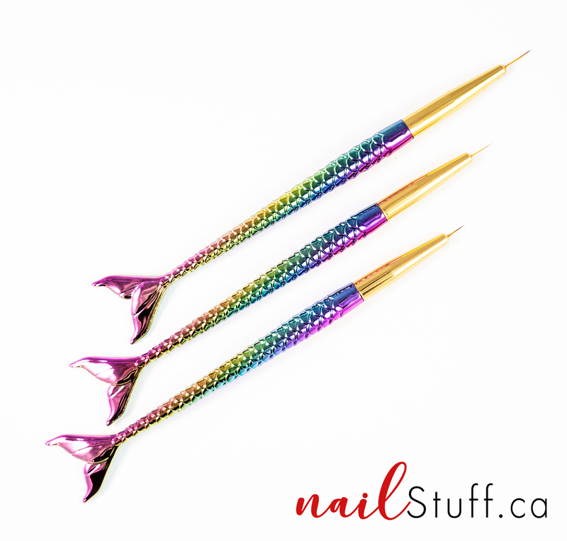 NailStuff - Mermaid Tail Nail Brush Trio